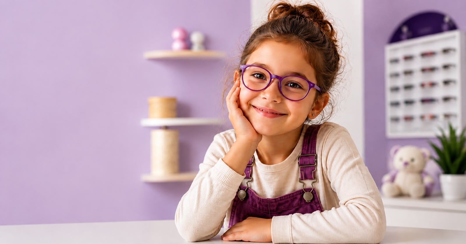 Enfant souriante avec lunettes OptiKids
